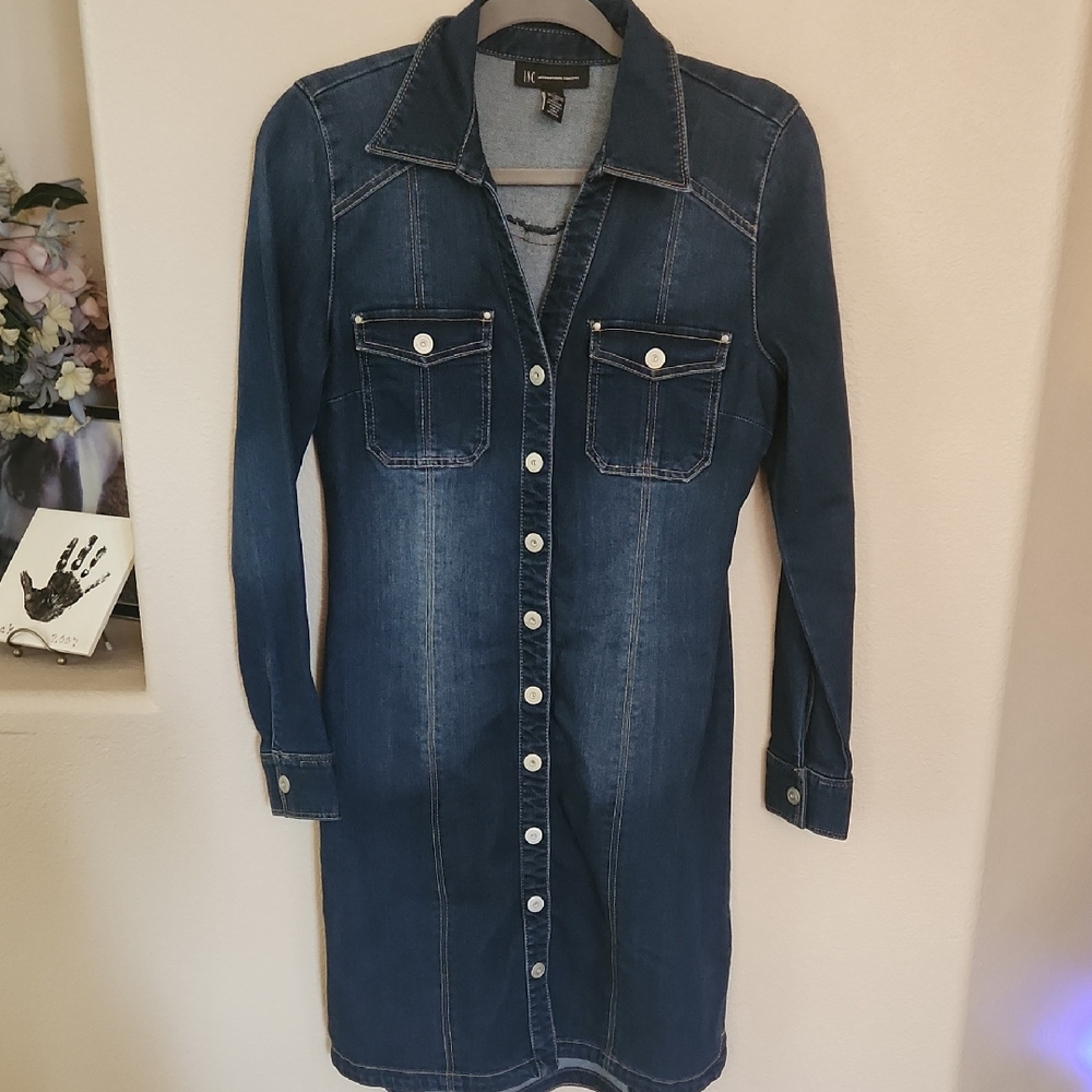 Denim Button-Up Dress